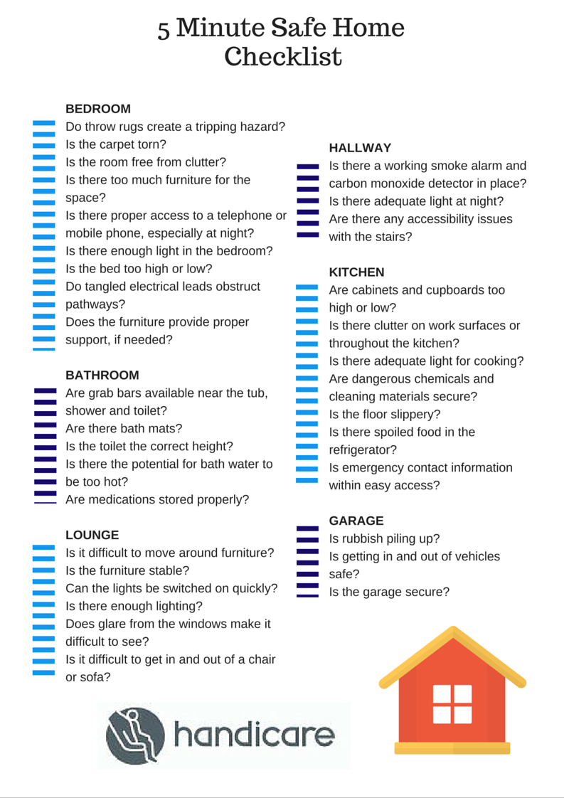 5-minute home safety checklist for older people