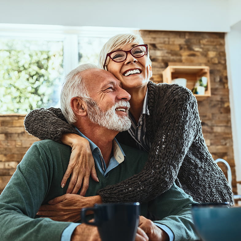 a happy elderly couple